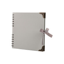 DIY Scrapbook Photo Album 8x8Inch Square Paper-Light Grey