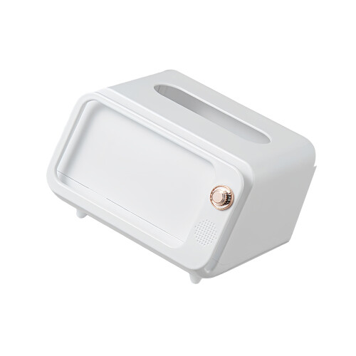 Sturdy PP Cream Tissue Holder Featuring-White Ordinary styl