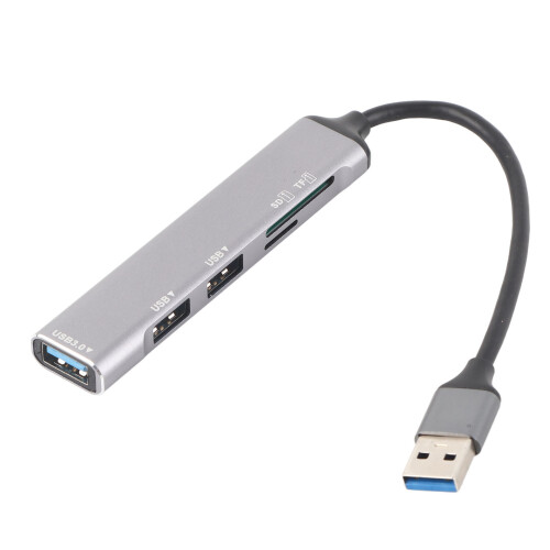 Φορητός διανομέας USB από κράμα αλουμινίου, λεπτός σχεδιασμός Plug and Play 1