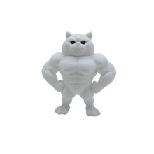 Figurine de chats musclés-Chat avec les bras sur les hanches