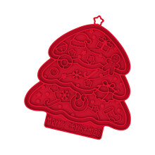 Antislip Pet Slow Feeders-matten voor harde oppervlakken-Rood