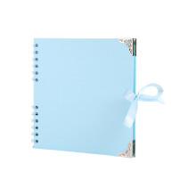 Memory Book With 8Inch Blank Interior Pages DIY-light blue