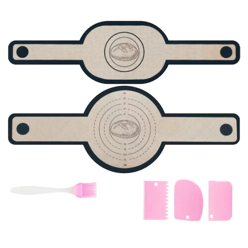 2 Extra Thick Silicone Baking Pad with Long Handle and  Kitchen