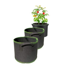 Plant Growing Bag, Pack of 3, Reusable NonWoven Fabric Pot for Vegetables (5L, 8L, 15L)