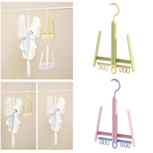 Multipurpose Rotatable Shoe Dryer Hanging Organizers With-Green 1