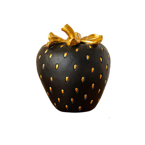 Artificial Strawberry Decoration for Kitchen Countertops-Black