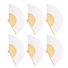6-pack blanco opvouwbare handventilatoren voor het-C