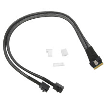 Cavo di assemblaggio PCI-E Ultraport Slimline SFF-8654 8i74pin a doppio SFF-8643Mini SAS HD per trasmissione dati ad alta velocità per server,
