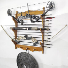 Heavy sword holder, wall mount, wood, katana stand, 6tier samurai rack