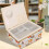 Large Vintage Sewing Basket with Compartments, Secure Locking Closure, Sewing Storage Organizer for Threads and Needles 2