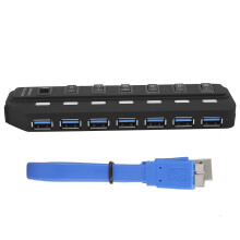 Hub de dados USB com várias portas USB, extensão de alta velocidade com transferência de 5 Gbps para laptops, PCs, Surface Pro, PS4, pen drives e