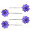 4Pcs Wheel Windmill Spinners Lawn Ornaments Rotating-Purple 1