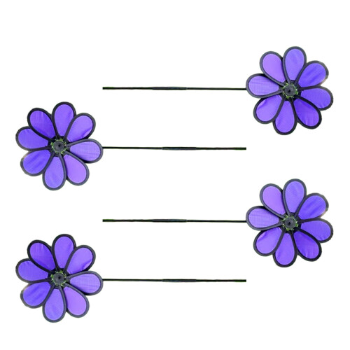 4Pcs Wheel Windmill Spinners Lawn Ornaments Rotating-Purple