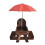 Squirrels Feeding Station Small Pet-Charcoal burned umbr 1