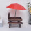 Squirrels Feeding Station Small Pet-Charcoal burned umbr 6
