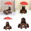 Squirrels Feeding Station Small Pet-Charcoal burned umbr 4