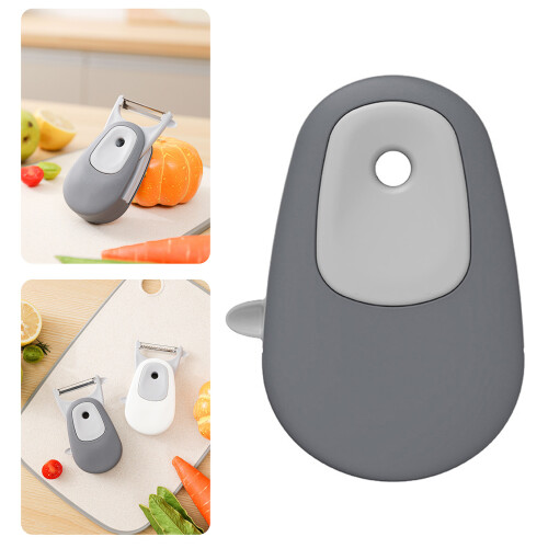 Space Saving Foldable Kitchens Peeler With 3 Piercing-White 1
