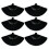 6Pieces Foldable Bamboos Handle Hand Fans for Raves Event-B 1