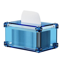 Transparent Nordic Style Acrylic Tissue Box Rectangular-Blue