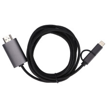 Cuibheoir HDMI le haghaidh Fón Cliste go Teilifís Cábla Lightning go HDMI Taispeántas HD 1080P Breiseán agus Súgradh le hAschur Fuaime