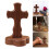 Walnut Wood Religious Standing Crosses with-Round bottom 3