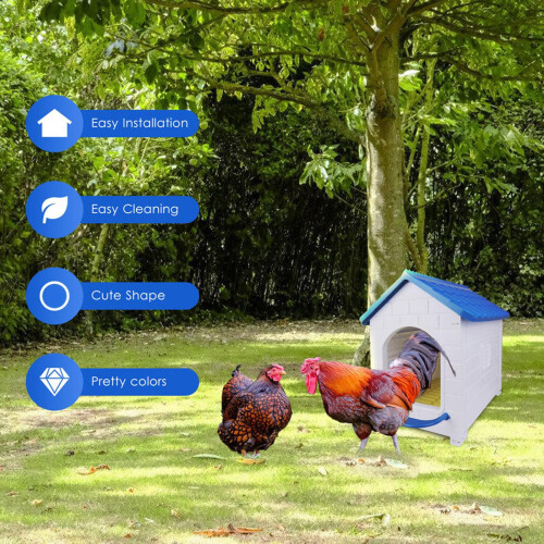 Plastic Hen House Chicken Coops With Silicone Pad Easy-Red 1