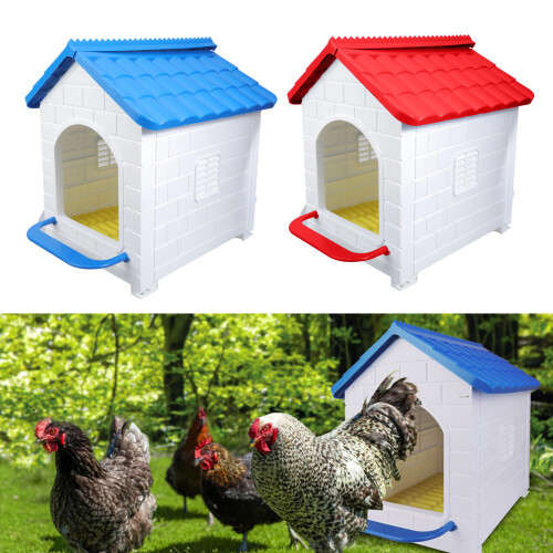 Plastic Hen House Chicken Coops With Silicone Pad Easy-Red 2