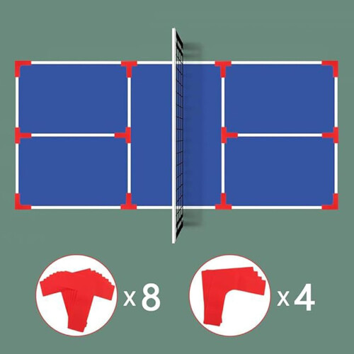 Courts line marker, windproof, for throwing down, for courts, temporary line marking red 1