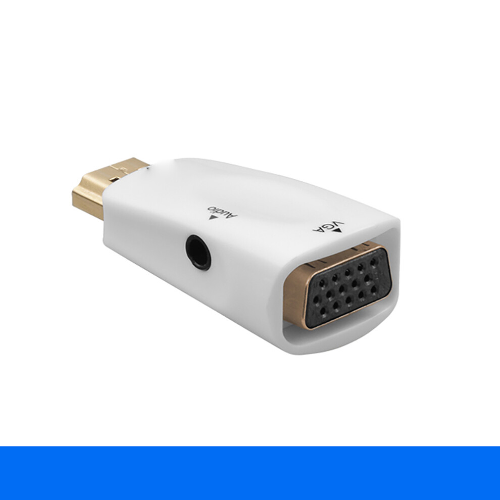 Hdmi To Vga Converter With Audio, Hdmi To Vga Adapter 1080P High Resolution Support For Monitor Projector Display, 3.5Mm Audio Output Compact And Port 9486358976326