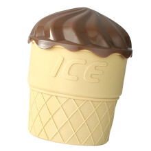 Seau de récipient de crème glacée de silicone de catégorie-Café