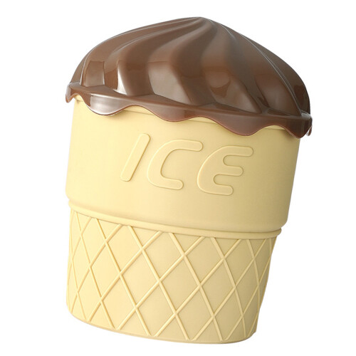Seau de récipient de crème glacée de silicone de catégorie-Café