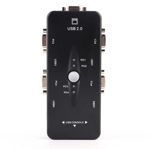 Διακόπτης USB KVM για υπολογιστές VGA, Διακόπτης USB VGA KVM 4 θυρών με τηλεχειριστήριο