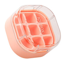 Plateau à glaçons en Silicone avec 9 cavités et couvercle-Rose