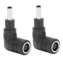 Netzadapter-Anschlussadapter für Laptops, rechtwinkliger 90-Grad-Netzadapter-Anschlussadapter, wandelt runde Netzadapter in gerade Stecker um