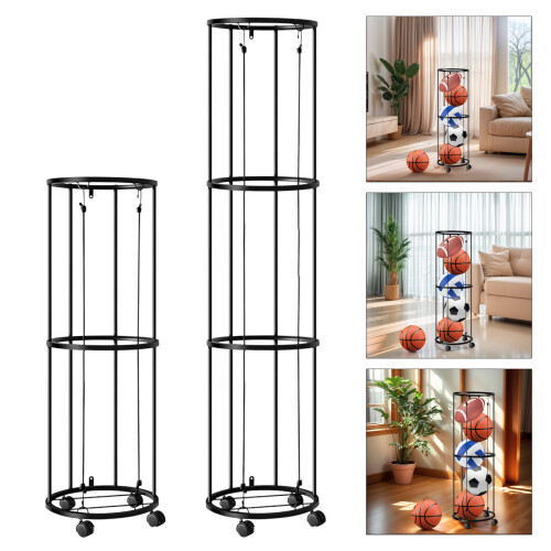 Support de rangement roulant pour basket-ball, avec roues,-L 2