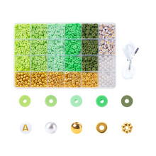 Ensemble de perles de bricolage, perles-Système vert