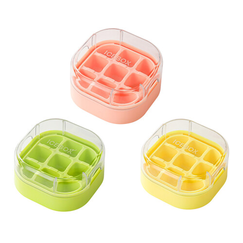 Moule à glace en Silicone avec couvercle, facile à-Vert 1