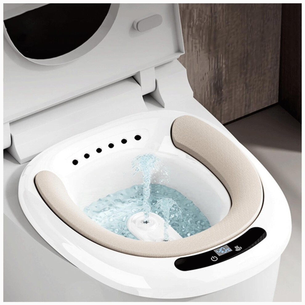 Portable Electric Seated Bath with Double Flush and Hanging Design, 3 Modes, Travel Bidet for Hemorrhoids and Perineal Care