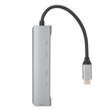 Adattatore multiporta per dispositivi di tipo C, hub dock USB C con HDMI 4K e porta audio 5 in 1 Design compatto Plug and Play Compatibile con la