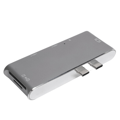 Προσαρμογέας πολλαπλών θυρών USB C Hub, σταθμός σύνδεσης 6 σε 2 USB C με έξοδο 4K HDMI 1