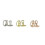 Trendy Horizontal Bar Teeth Jewelry Double-A silver set 7