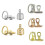 Trendy Horizontal Bar Teeth Jewelry Double-A silver set 2