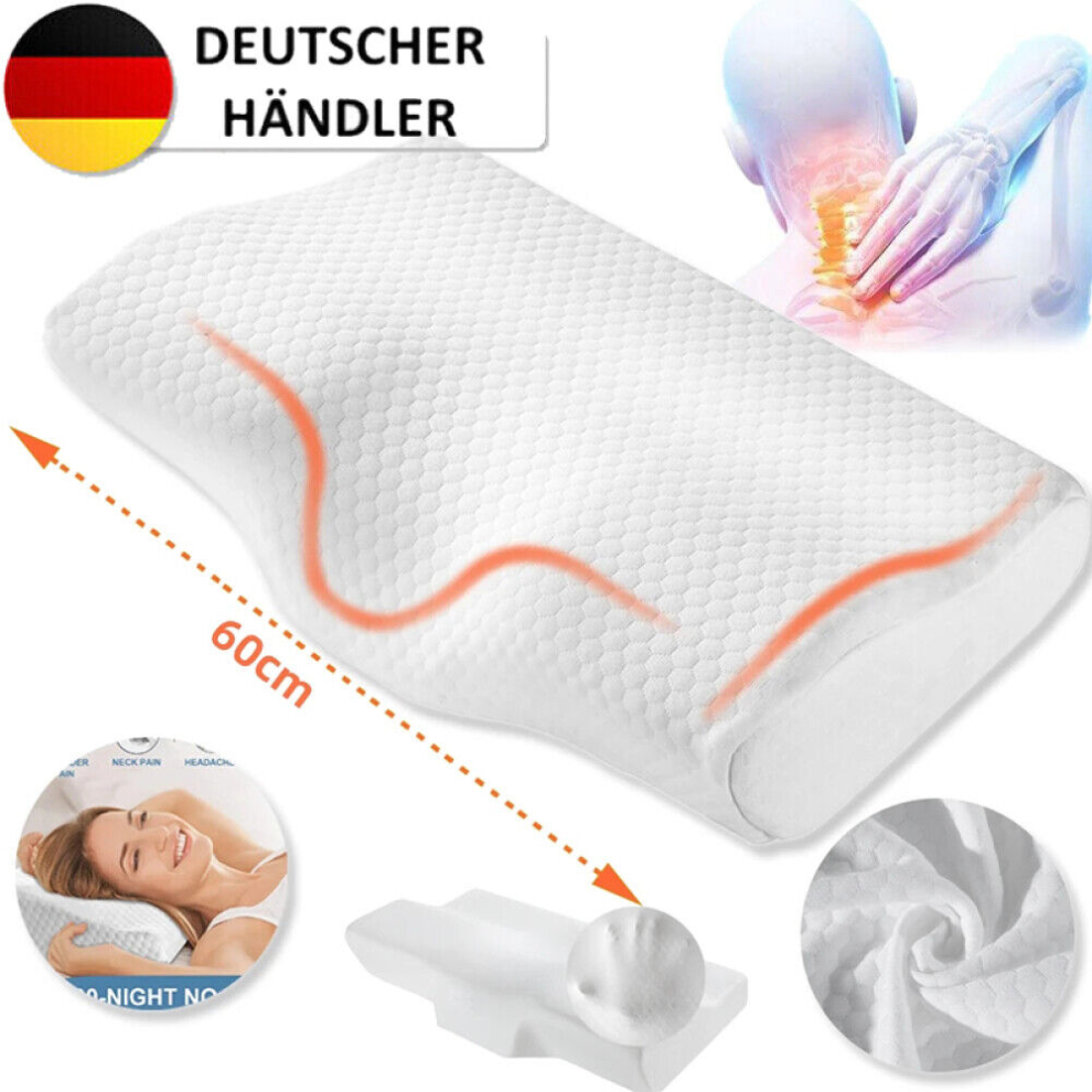 Ergonomic Memory Foam Cervical Pillow, Supports Cervical Spine And Improves Sleeping Posture For Medical Professional Tool, Reduces Snoring And Enhanc