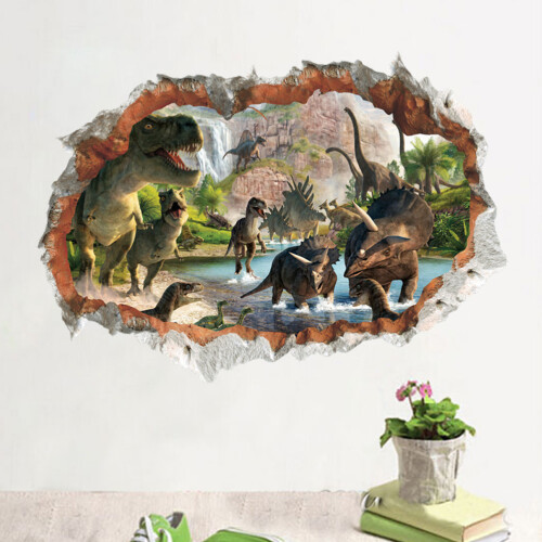 Abnehmbare 3D-Dinosaurier-Wandaufkleber, 2
