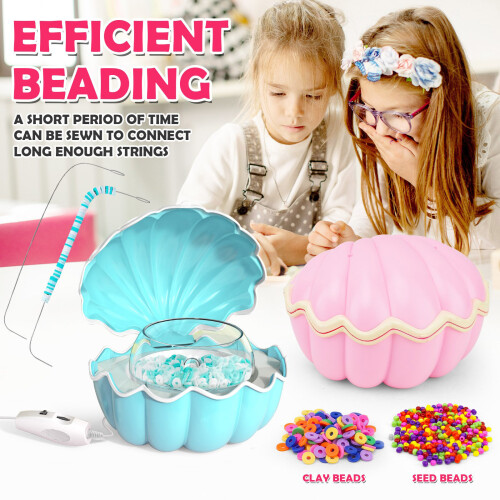Electric Beading Machine Automatic Jewelry Beader Tool-Pink 1