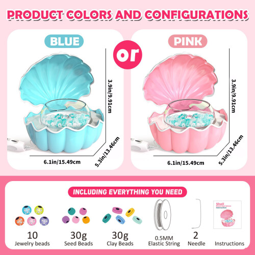 Electric Beading Machine Automatic Jewelry Beader Tool-Pink 2