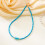 Delicate Ceramic Fish Beaded Collarbone Necklace-Sky Blue 6