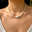 Delicate Ceramic Fish Beaded Collarbone Necklace-Sky Blue 5