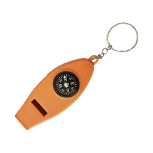 Emergency Whistle Keychain Magnifier Temperature-Orange