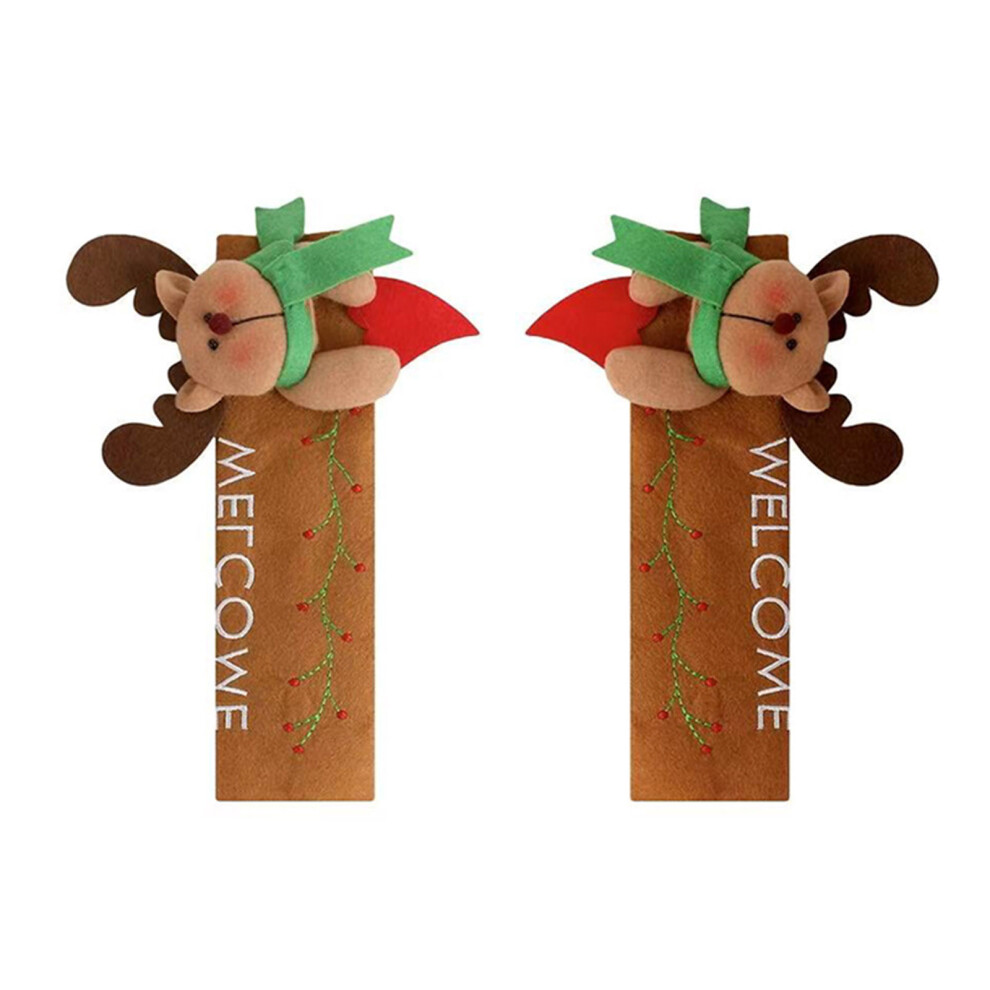 Holiday Refrigerator Door Handle Covers Durability Fabric-C 7754001184773